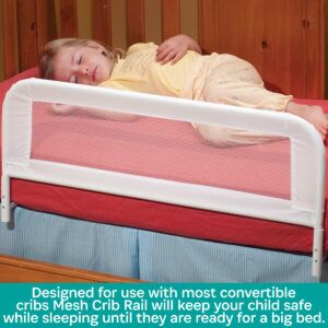 Convertible Crib Mesh Bed Rail Telescopic
