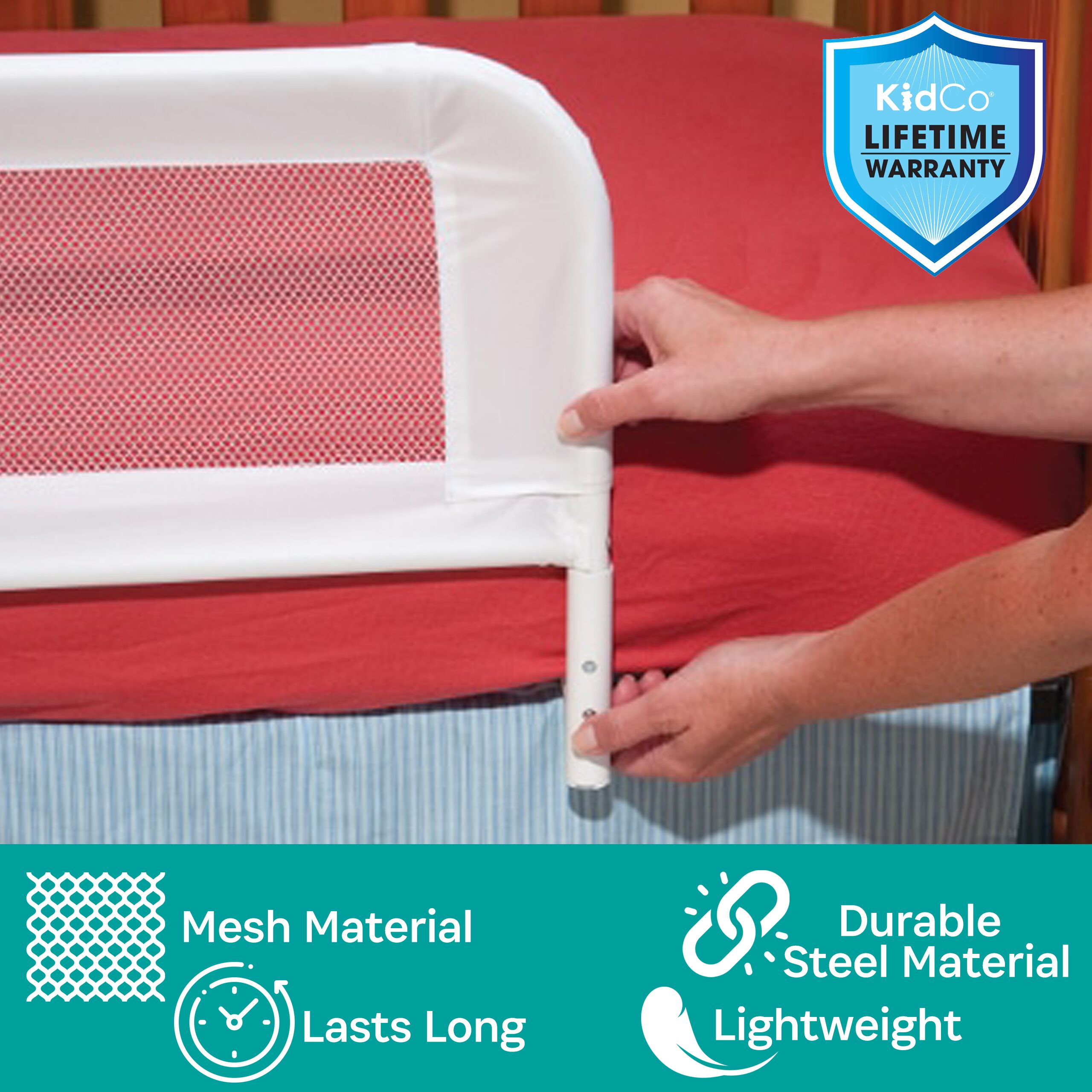 Convertible Crib Mesh Bed Rail Telescopic - Image 3