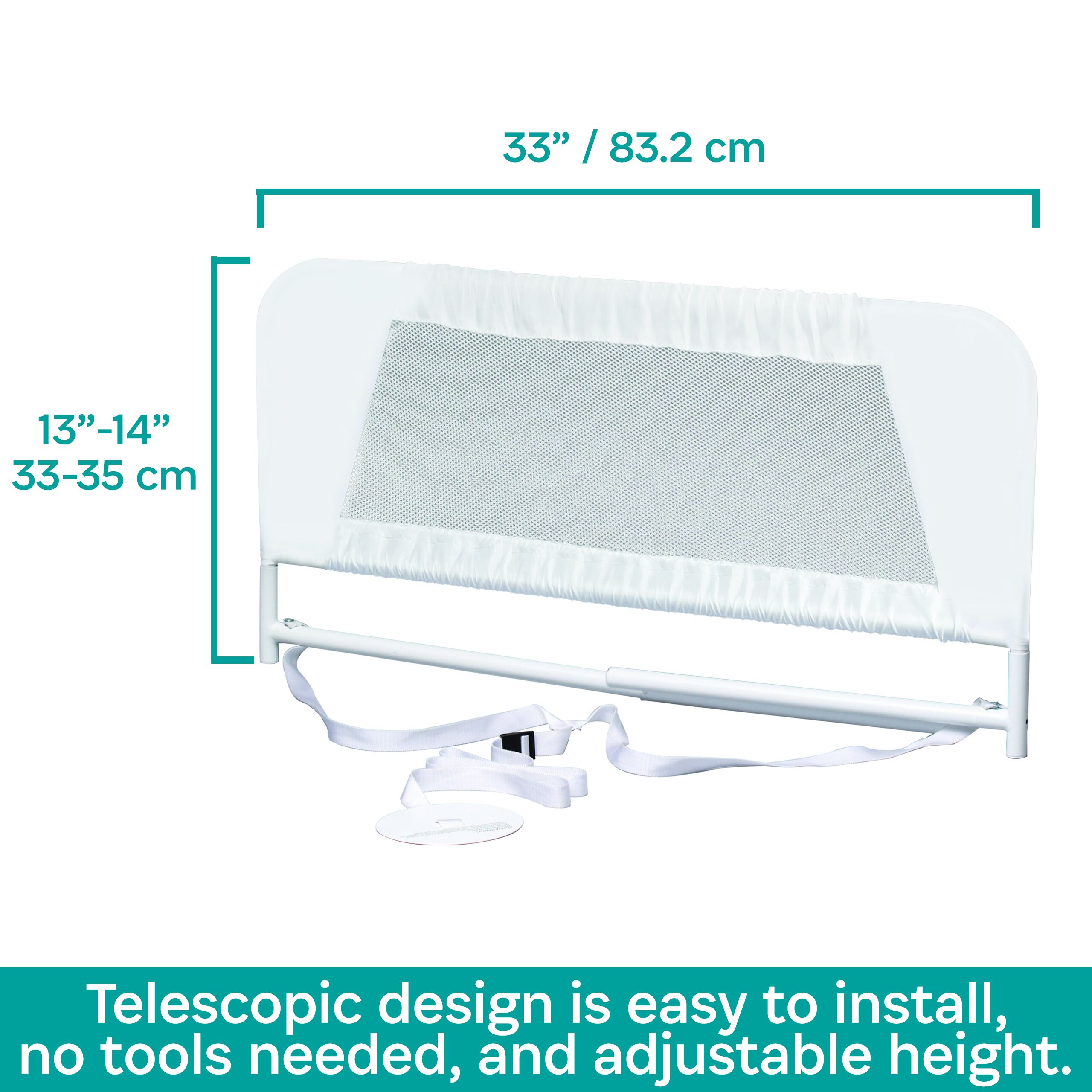 Convertible Crib Mesh Bed Rail Telescopic - Image 4