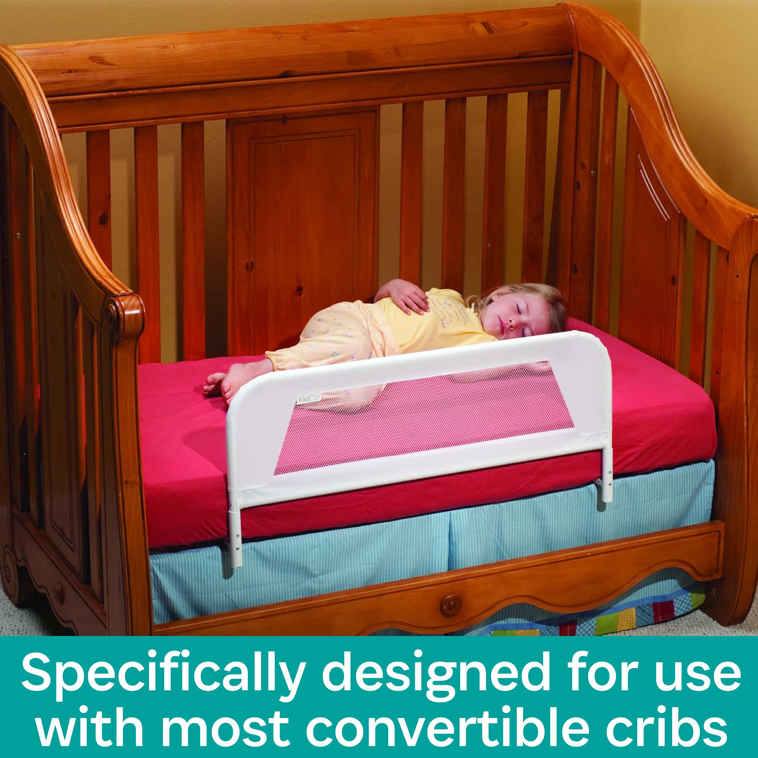 Convertible Crib Mesh Bed Rail Telescopic - Image 5