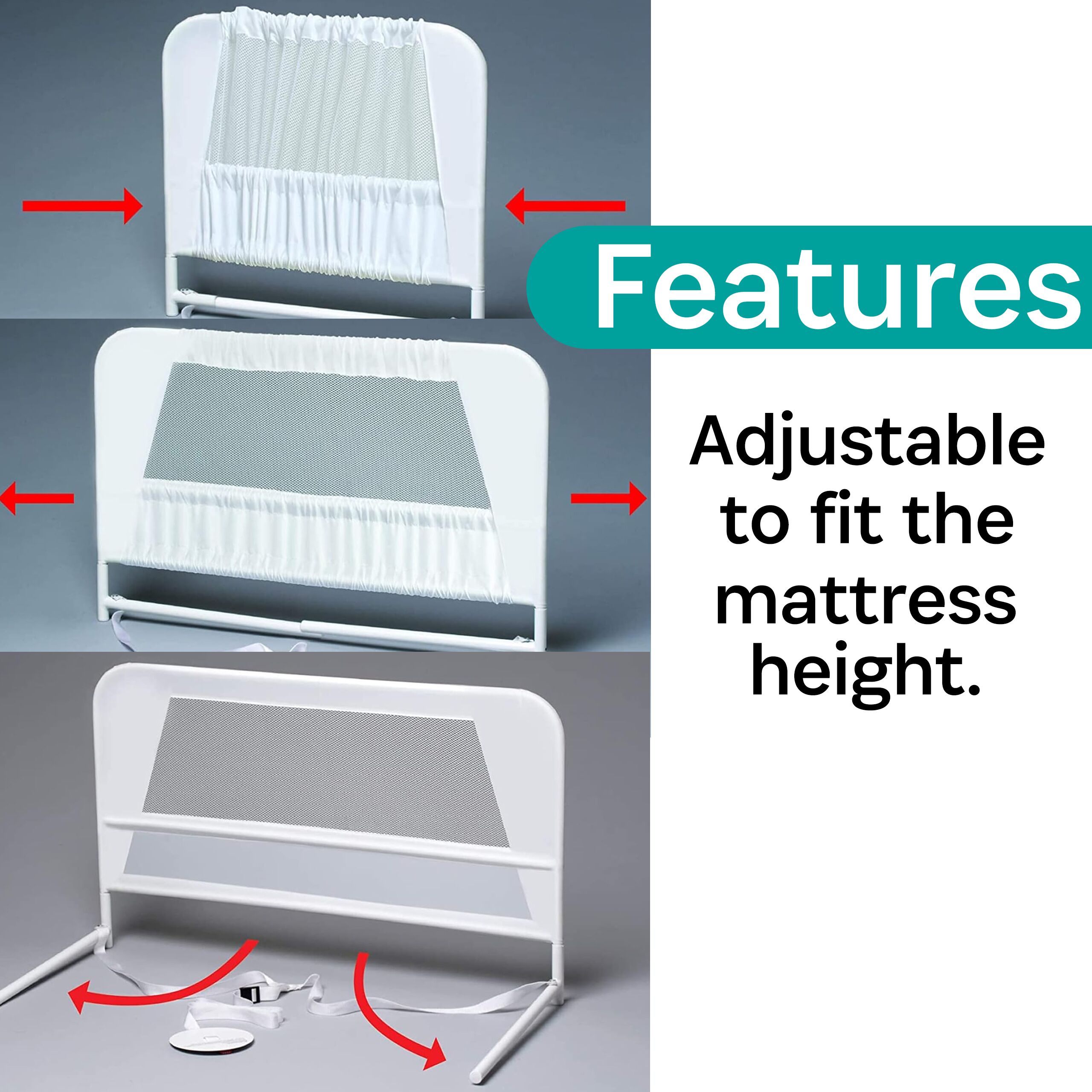 Children's Mesh Bed Rail Telescopic Double Pack - Image 2