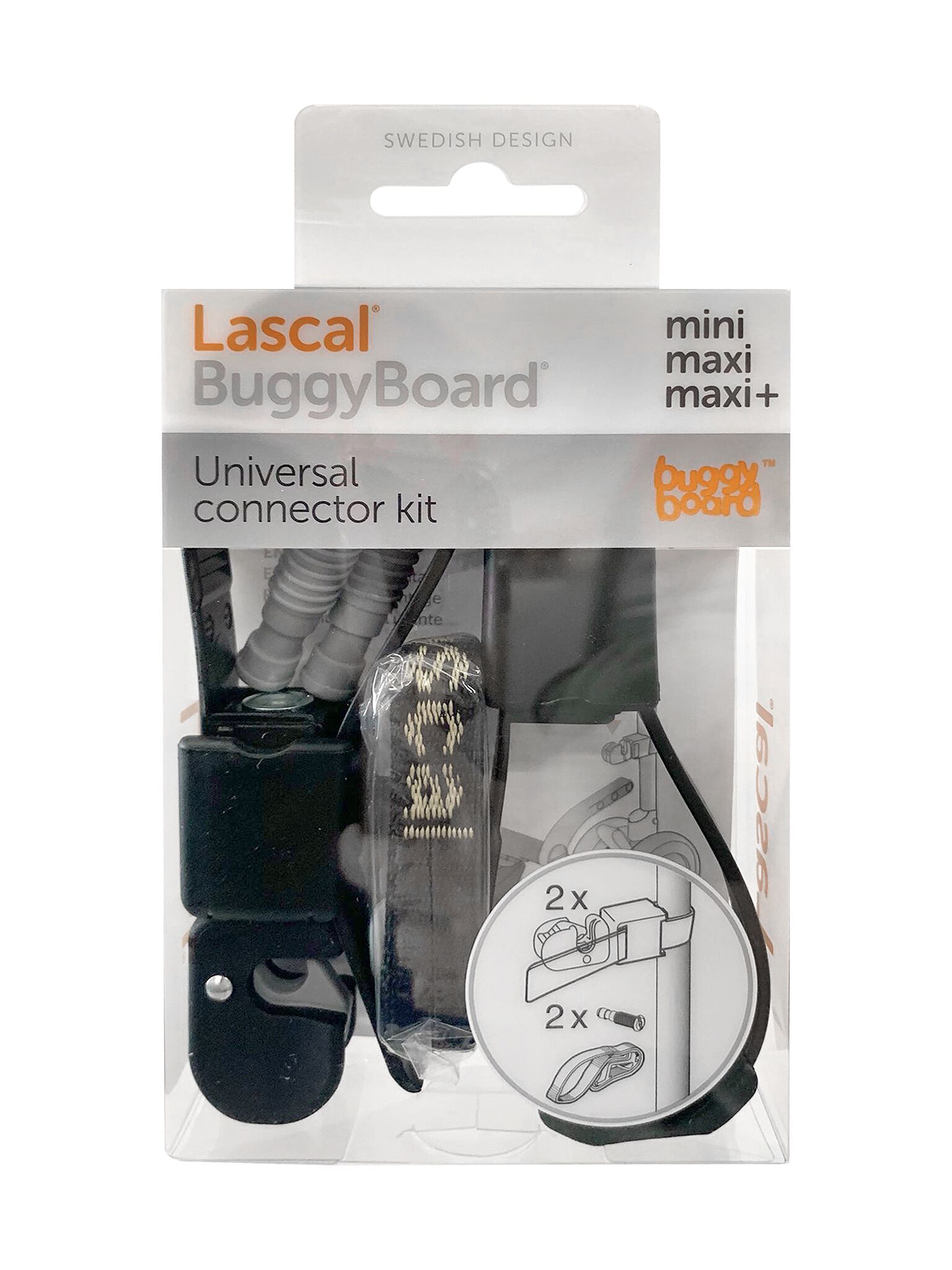 Lascal BuggyBoard Universal Connector Kit - Black