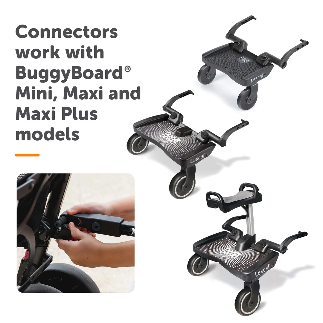 Lascal BuggyBoard Universal Connector Kit - Black - Image 5